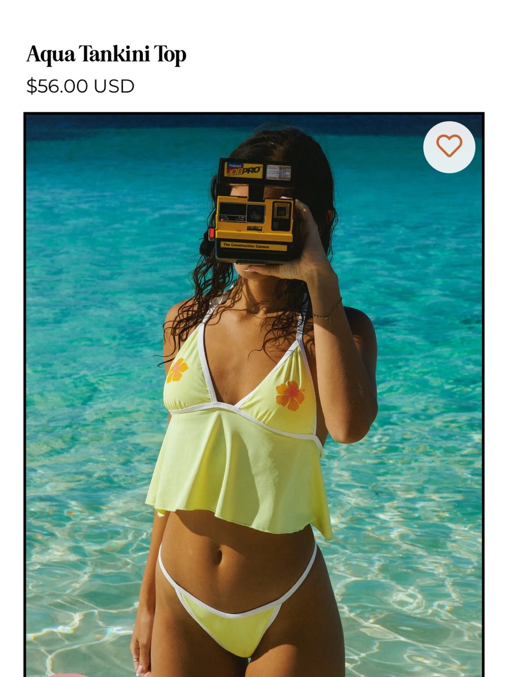 Dippin Daisys Yellow Floral Tankini Top